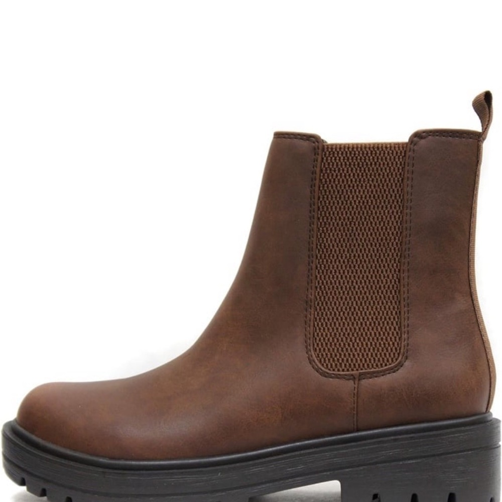 Soda Brown Ankle Booties